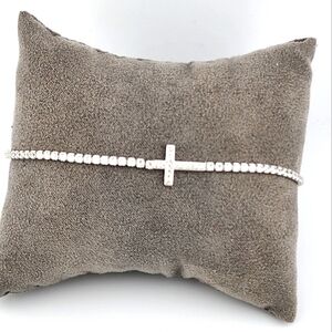 Brand New Sterling Silver 925 CROSS Adjustable Bracelet